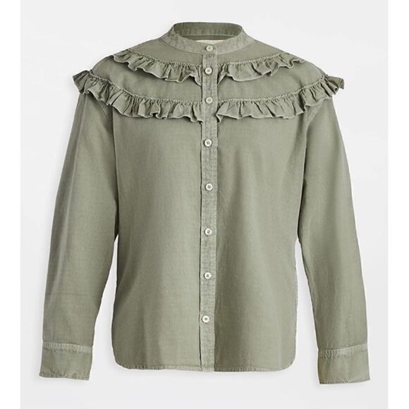 THE GREAT. Tops - New The Great Nettle Button Up Blouse Size 2/ US Medium Sage